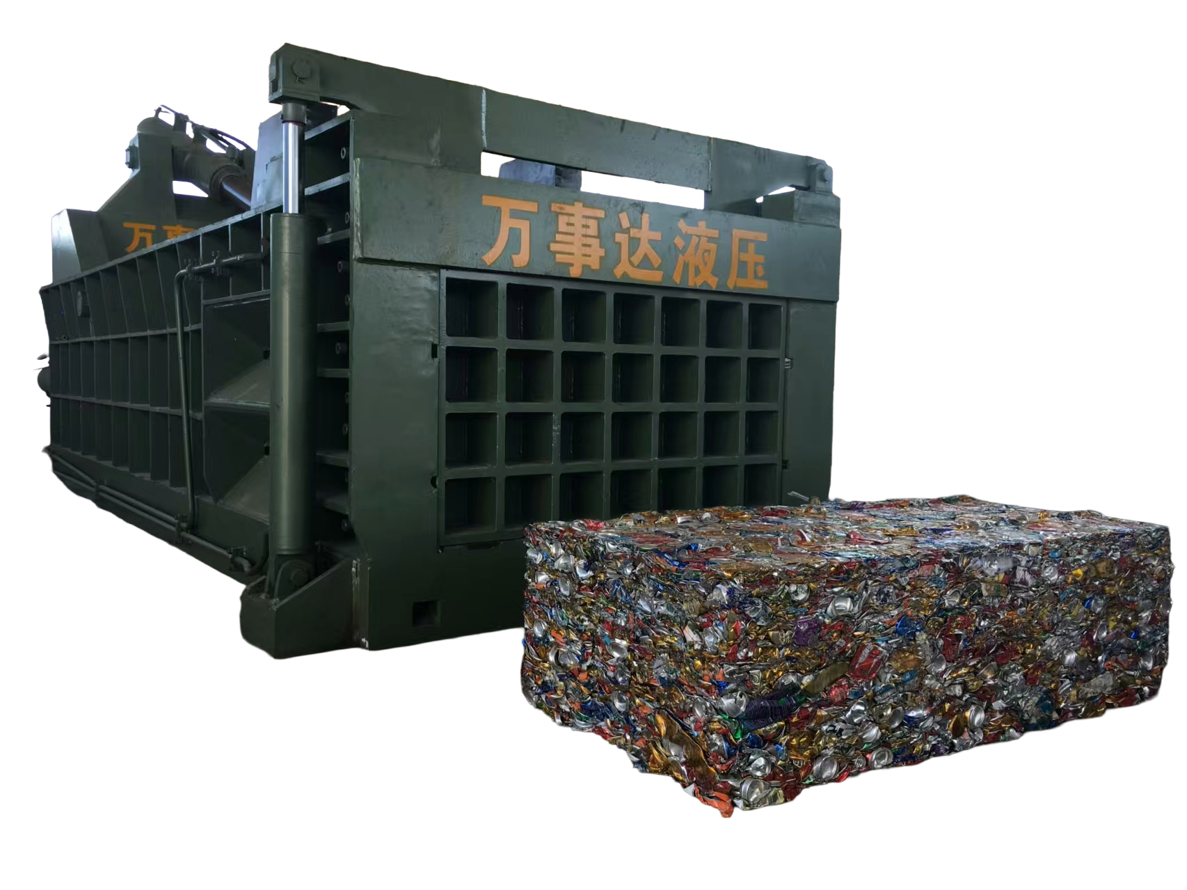 Wear-Resistant 315Ton Hydraulic Metal Baler Front Push Out For Steel Scrap Recycling